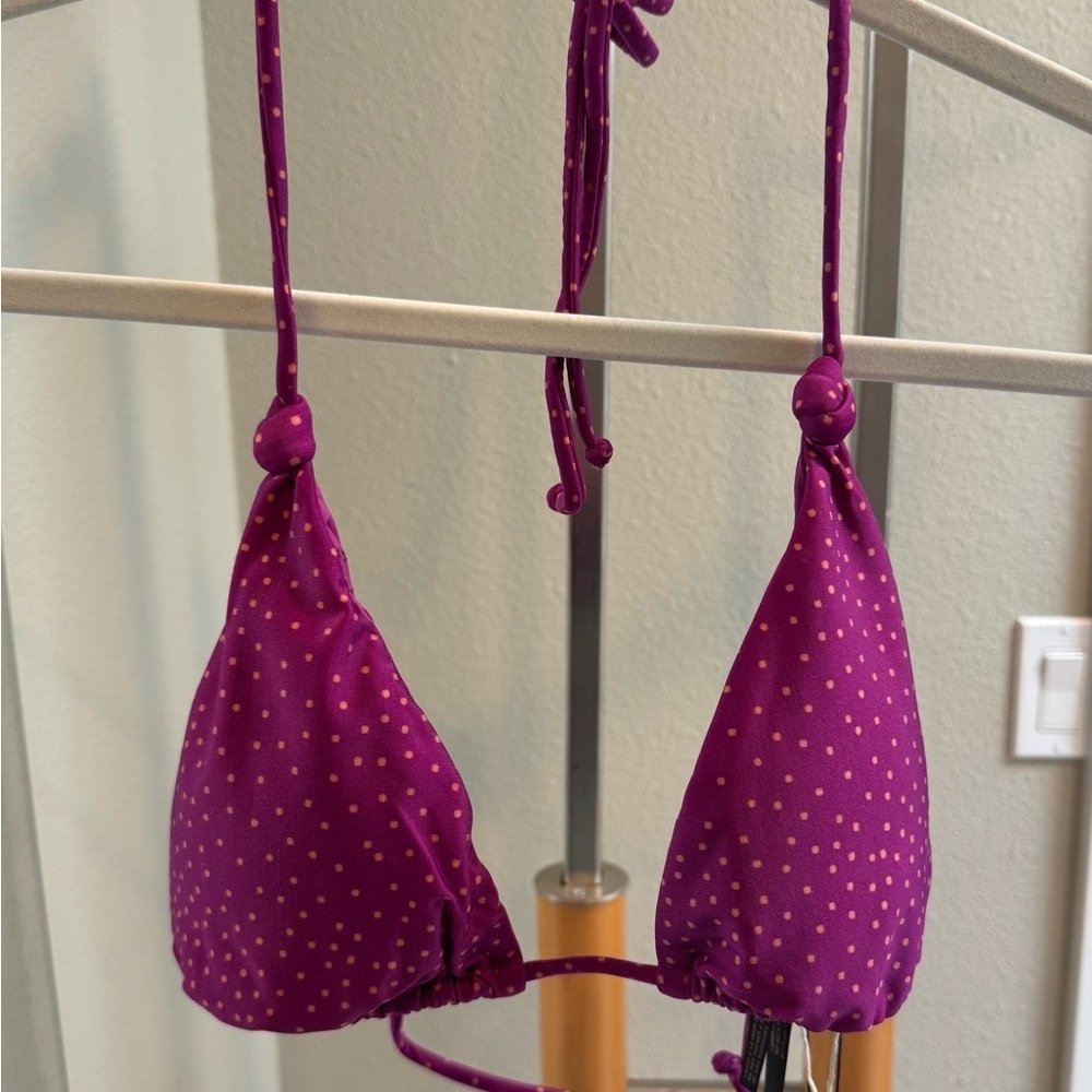 Vix Purple and Orange Bikini Top with Triangle Cups